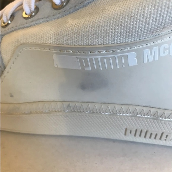 Puma McQ Serve Hi Top Sneakers White Whisper Canvas 9 Men Shoes Limited - Picture 5 of 7